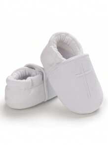 Infants & Toddlers Soft-Bottom White Christening Shoes, Unisex Infant Sneakers