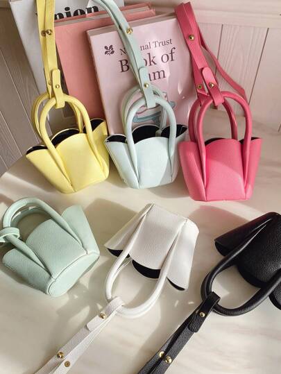 儿童斜挎单肩包新款花朵造型糖果色多巴胺背包出门必备时尚包包销量超好的迷你包包