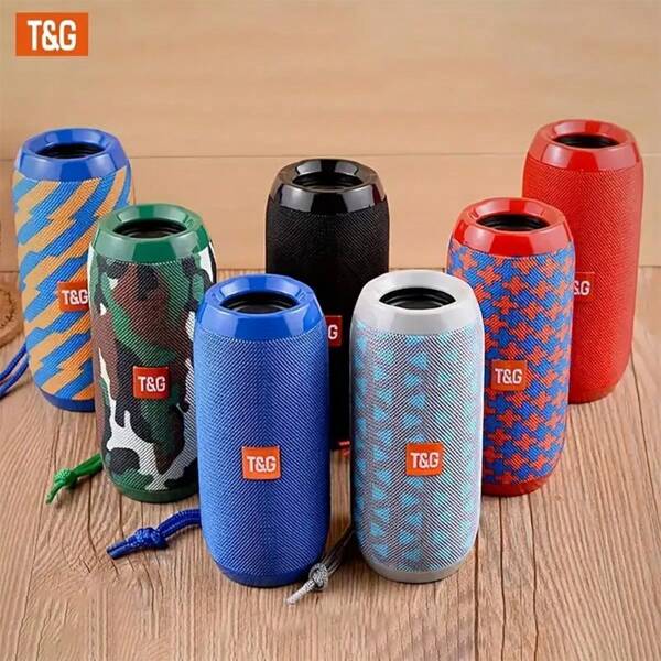 Subwoofer inalámbrico portátil para exteriores TG117, compatible con tarjeta USB FM TF: disfrute de un sonido claro y potente en cualquier momento, tarjeta enchufable de subwoofer de audio inalámbrico, unidad flash USB, sonido envolvente 3D, tarjeta FM/TF/disco U, conexión con teléfono móvil/tableta/TV, obsequios