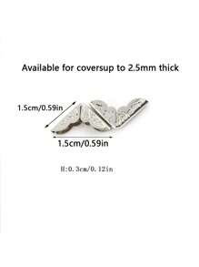 金色金属书角 - 优雅的书籍、相册和剪贴簿保护套,完美保护和装饰书籍,非常适合学生和返校读书爱好者。打造井然有序工作空间的必备办公配件,返校用品,学校用品 - 彩色 - 查看 12