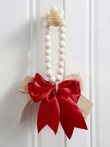 Novo arco criativo pendurado linho contas de madeira corda pendurado decoração de parede para casa decoração adorável para casa todos os dias