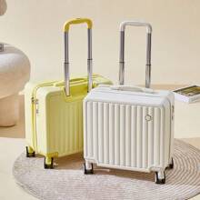 18-Inch Small Carry-On Luggage Lightweight Spinner Suitcase Lockable Hard Side Travel Case - Yellow - View 4