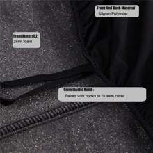 5 Full-Seat Car Seat Cover Universal Style 2 Front Seats 1 Backrest 1 Back Cushion 5 Head Caps Multiple Colors Optional Thin Polyester Fabric 2 Mm Sponge