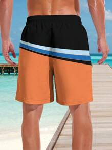 Men's Hawaiian Style 3D Print Beach Shorts - Quick Dry, Drawstring Waist, Perfect Choice For Summer Outing - Multicolor - View 4