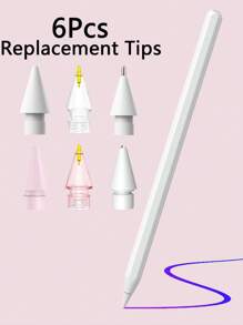 6 Packs Replacement Tips Compatible With Apple Pencil 2nd Generation, Apple Pencil 1st Generation, Apple Pencil Pro & Apple Pencil USB-C Pen Like Nibs - Multicolor - View 12