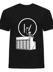 Camiseta Twenty One Pilots 10  Tejido Transpirable 220g algodón pesado - Negro - Ver 1
