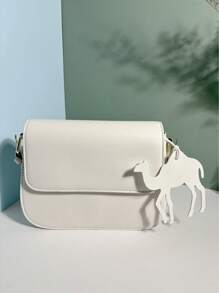 1 pieza Llavero de PU de unicolor en forma de camello, accesorio de moda simple y lindo para mochila, bolso de hombro, bolso de mano, equipaje, adecuado para parejas, estudiantes, hombres y mujeres para uso diario, citas, vacaciones, viajes, Día de San Valentín, Navidad, mamá, niños