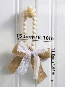 Novo arco criativo pendurado linho contas de madeira corda pendurado decoração de parede para casa decoração adorável para casa todos os dias