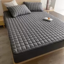 100% Waterproof Mattress Protector With All-Around Elastic - All Sizes - 黑色 - 查看 1