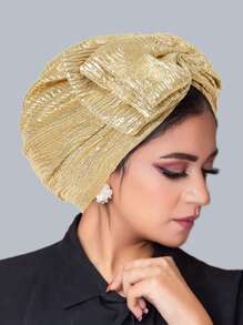 1pc Multi-Purpose Women Breathable Headscarf, Silky Bowknot Solid Color Headwrap Cap, Suitable For All Seasons, Hijab For Abaya - A - View 16