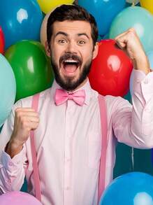 Men's Suspender & Bow Tie Set, Elastic Brace With Bow Tie Set, Suitable For Daily Wear, Weddings, Banquets, Parties, Suitable For Teens, Summer Casual Outdoor Athletic Or Vacation Travel Or Graduation Gifts Or Birthday Dress Accessories Or Daily Wear