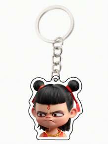 1pc Nezha 2: The Devil Boy Conquers The Dragon King Keychain To Decorate School Bag Pendant (Color Is Subject To The Actual Product)