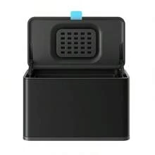 Stainless Steel Hanging Trash Can With Lid And Inner Bucket, 2 Gallon Kitchen Compost Bin For Counter Top, Under Sink Or Wall Mount, Small Garbage Can For Cupboard/Bathroom/Bedroom/RV, Black - Black - View 8