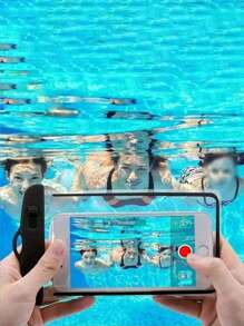 Bolsa impermeable universal para teléfono, funda de teléfono impermeable, bolsa impermeable para teléfono, bolsa impermeable universal para teléfono celular para la playa y la piscina, bolsa impermeable y a prueba de polvo para teléfonos móviles, bolsa protectora universal para teléfono celular, protector transparente con unicolor para ducha, actividades al aire libre, rafting, natación, buceo, para piscina, baño, bolsa de protección para teléfono móvil - protege tu teléfono contra daños por agua - Multicolor - Ver 3