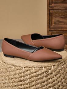 WHDXY Giày bệt mũi nhọn gợi cảm bằng da lộn cho nữ, giày công sở đế mềm thường ngày, giày lười họa tiết da báo Niche cổ điển đa năng màu tím - Rỉ Nâu - Xem 6