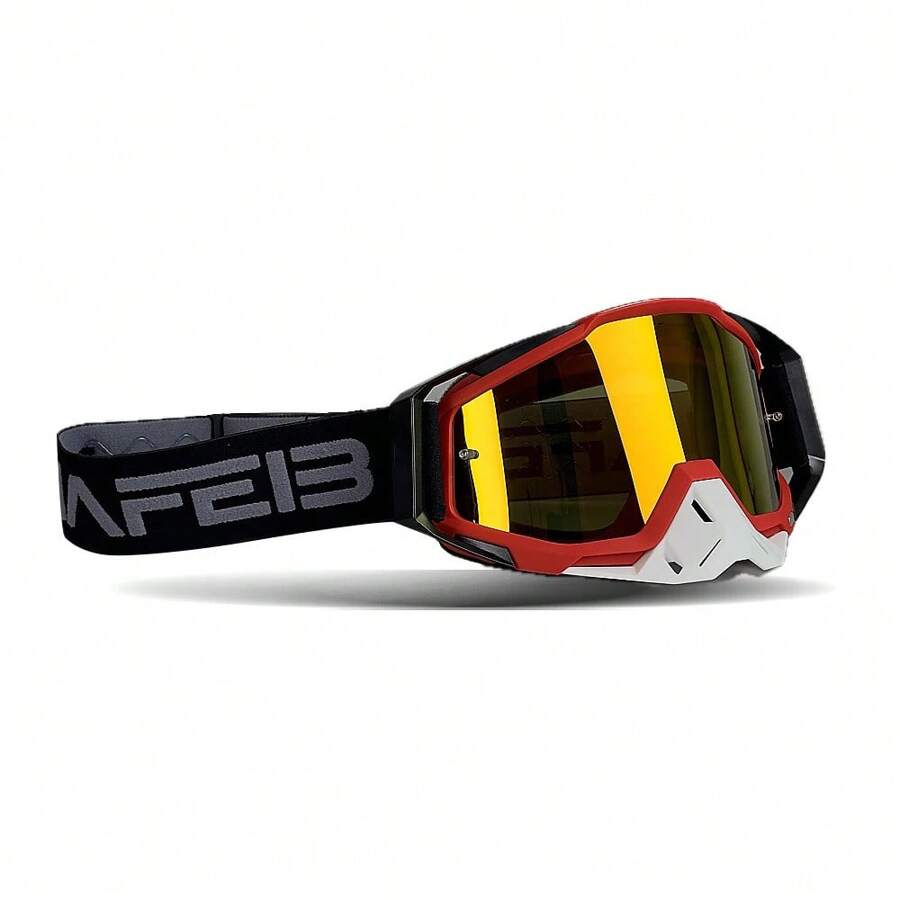 Motocross Goggles Motorcycle Sunglasses Men MTB ATV Mask Wind Protection Ski Cycling Off-Road Racing Goggles - 黃色 - 查看 1