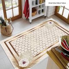 [Crystal Velvet, PVC Bottom, 5mm Thickness] 1pc Bohemian Style Carpet - Waterproof, Anti-Slip, Absorbent, Machine Washable, Soft & Comfortable Mat, Suitable For Kitchen, Living Room, Bedroom, Hallway, Bathroom, Laundry Room - Easy To Clean, Carpet, Home Decor Home Bathroom Decor Bath Rug Outdoor Rug Door Mat