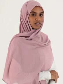 1pc Women's Classic Casual Pullover Instant Chiffon Scarf, Solid Color, Comfortable, Breathable Modal Fabric Neck Warmer, Headscarf, Versatile Head Wrap, Suitable For Daily Use