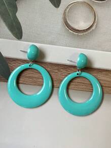 1 par de pendientes multicolor y pendientes versátiles de estilo retro europeo para fiestas de vacaciones