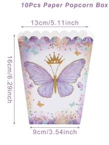 10 cajas de palomitas de maíz con temática de dibujos animados, caja de bocadillos, caja de almacenamiento de dulces que incluye animales de la jungla, vehículos de ingeniería, unicornio, mariposa y sirena, recipientes de comida desechables, caja para hornear galletas, caja de golosinas, suministros para la noche de cine familiar, vajilla desechable, animales de la jungla, vehículos de ingeniería, unicornio, mariposa y sirena, decoración de fiesta, caja de regalos de fiesta, suministros para fiesta de cumpleaños, suministros para fiesta de jungla, decoración de fiesta bajo el mar - Multicolor - Ver 14