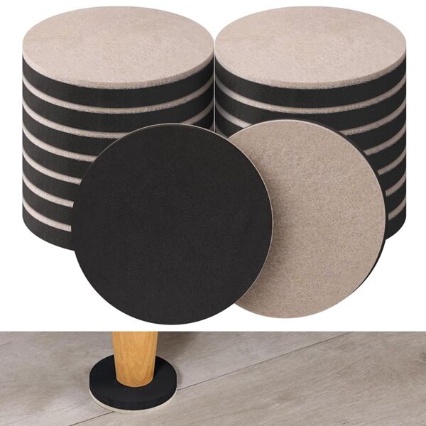 Deslizadores de fieltro para muebles en pisos de madera dura - Deslizadores para mover muebles - Deslizadores de fieltro resistentes para proteger los pisos de las patas de sillas