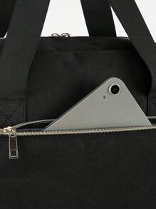 1 件大容量隔热妈咪包，配有干湿隔层、斜挎包和手提设计 - 黑色 - 查看 12