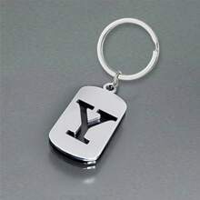 1 件镂空 26 个英文字母不锈钢钥匙扣，简约个性化钥匙扣，适用于包包、汽车装饰礼品纪念品汽车配件包魅力学院风可爱哥特 Y2k