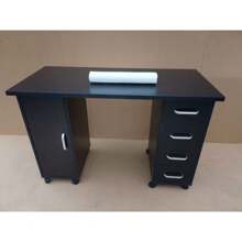 Nail Table Artist Hand Portable Manicure Station Desk Spa Beauty Salon Wooden Technician Table With Drawers, Black Nail Desk, Nail Table, Salon Equipment, Manicure Table, Nail Tech Desk, Salon Furniture, Nail Tech Table, Portable Nail Table, Foldable Nail Desk, Salon Station, Table For Nails, Nail Desk Cheap, Desk For Nails, Beauty Salon Equipment, Table Manicure, Manicure Desk, Hair Salon Equipment, Nail Tables, Nail Salon Furniture, Portable Manicure Table, Nails Table Desk, Nail Desks - Black - View 5
