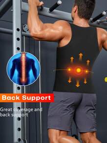 Sauna Suit For Men 2 In 1 Waist Trainer Sauna Shirt For Men Sweat Band For Stomach