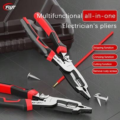 多功能电工钳 - 一体式剥线、切割、压接和断开工具，铬钒钢，特殊，WINDWITH