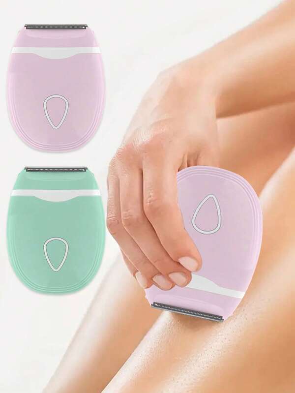 Rasoir électrique portable pour femmes, nouveau type de rasoir, appareil d'épilation des zones privées et du corps entier, convient pour une utilisation à la maison et en voyage. Version sur batterie nécessitant des piles fournies par l'utilisateur.