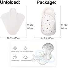 Newborn Swaddle Blanket, Baby Sleeping Bag, Swaddle Blanket 0-2 Months, Cotton Baby Wrap, Newborn Swaddle For Boys And Girls (White) - 白色 - 查看 2
