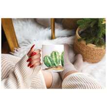 Cactus Mug, Cactus Design Mug, Succulent Mug, 11oz Ceramic Coffee Mug - Valentine's Day, Birthday,Woman's Day Gift, Easter Day Gift Idea For Dad Mom Friends Girlfriend Boyfriend - default - View 3