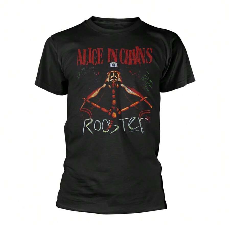 Alice In Chains | Official Band T-Shirt | Rooster - 48-Hour Fast Shipping!  - Black - View 1
