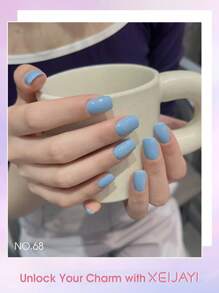 XEIJAYI 9件套15毫升彩色凝胶指甲油套装，可卸UV LED指甲油，持久液体美甲油，经典粉蓝色系指甲油，适合春夏美甲 - 彩色 - 查看 9