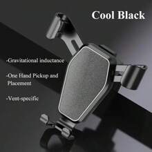 Soporte para teléfono móvil para automóvil antivibración y resistente a golpes, para navegación integrada en el automóvil. Soporte para teléfono móvil dedicado para salida de aire de automóvil, compatible con iPhone y teléfonos Android. Regalo para cumpleaños, familia y amigos. Soporte para teléfono móvil para salida de aire de automóvil, accesorio para automóvil. - Negro - Ver 4