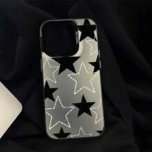 Anti-Shock Black Star Pattern Rugged Cover Case Compatible With IPhone Xs Max Xr 7 8 11 12 13 14 15 16 Pro Max Plus  A12 13 14 30 32 34 50 50 51 52 E S S21 22 23 24 FE Plus Ultra Compatible With Redmi 12c 5 Compatible With POCO X3 6 13c 9 A2 Note 9 10 12 13 Pro Case - J8 - Xem 8