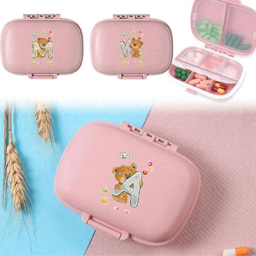 Filcowe wiszące torby do przechowywania na sofę i stolik nocny, projekt z otwartą pokrywą, organizer oszczędzający miejsce na niezbędne rzeczy, telefon, pilot, chusteczki - idealny do wystroju domu i łatwego dostępu, otwarte pojemniki do przechowywania do organizacji domu, torba na leki, przenośny zestaw pierwszej pomocy, urocze etui na tabletki, wakacje, podróże, kemping, organizer na tabletki - Różowy - Zobacz 1