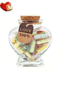 40-100pcs Of Love Letters In Each Glass Bottle. Valens Dav Ove Capsyle Leters Romantic Paper Love Messae Cute Things Gift DlY For Wife Husband Bovfiend Ginfiend Anniversary Birthday Mother's Day Thanksgiving Bay Gift