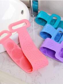 Silicone Sponge Massager Brush Bath Wash Whole Body Loofah Exfoliation - Multicolor - View 2