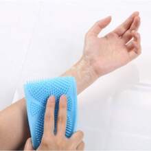 Silicone Sponge Massager Brush Bath Wash Whole Body Loofah Exfoliation - Multicolor - View 3