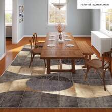 1pc Crystal Velvet Embossed Plaid Area Rug/Doormat - 5mm Thick, Waterproof, Non-Slip, Easy Clean, Machine Washable, Soft & Comfortable, Suitable For Entryway, Kitchen, Living Room, Bedroom, Hallway, Bathroom, Laundry Room - Carpet Decor