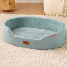 1 pieza, Material de tela de litchi azul, impermeable y resistente a los orines, lavable, suave, cómoda, cálida, antideslizante y resistente a la humedad, casa para perros, casa para gatos, casa para mascotas, cama para perros, colchón, alfombra para mascotas, dedicada para perros grandes, medianos y pequeños, universal para gatos y perros, apta para gatos y perros grandes, medianos y pequeños, universal para dormir en todas las estaciones