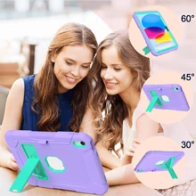 Heavy Duty Protection Case With Adjustable KIckstand And Anti-Slip Design Compatible With Ipad 56789 10th And Air 2 Pro Air 456th M2 9.7inch 10.2 Inch 10.9inch And Samsung A9 Plus 11 Inch, Purple And Teal
