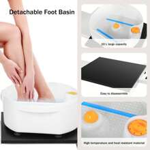 LUXMARS 带凳子和气泡按摩足浴的修脚椅，液压修脚椅，无需管道，360°旋转，适用于美甲师、美容水疗沙龙工作站、理发椅、修脚椅、纹身椅、梳妆椅、洗发椅、按摩椅、编发椅、造型椅、沙龙椅、淋浴椅，家用美发师椅，沙龙椅，沙龙造型椅，美发师沙龙椅 - 白色 - 查看 9