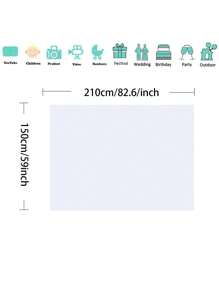 Pantalla de fondo blanco para cabina fotográfica, fotografía, grabación de video y fondo de cortina para fiestas - Blanco - Ver 3