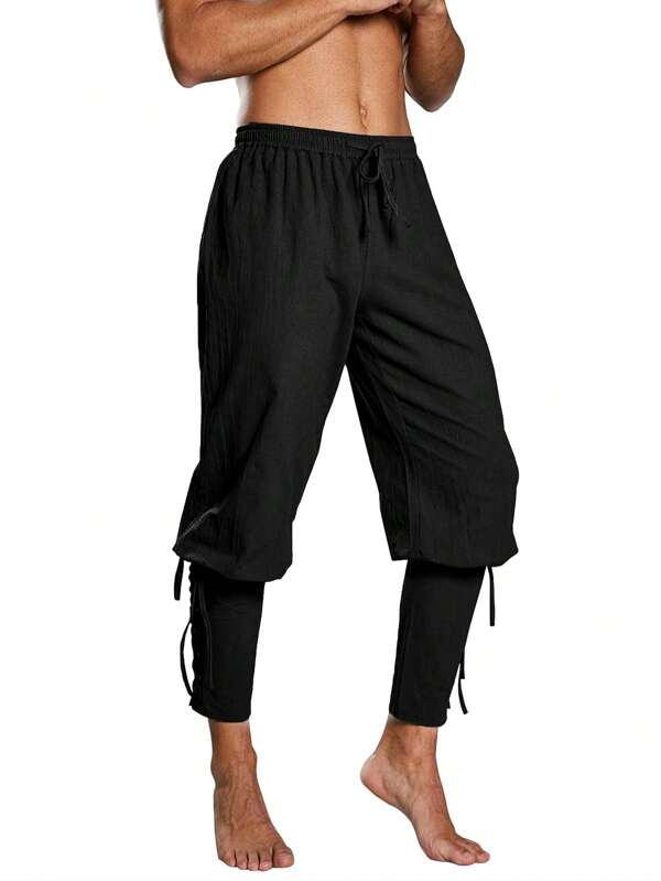 Middeleeuws kostuum voor heren, cosplay, renaissanceperiode, Viking-stijl, broek