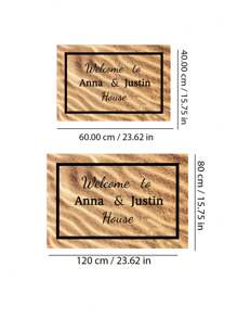 1 pièce Paillasson personnalisable avec lettre/nom imprimé, tapis de sol polyvalent et antidérapant à la mode pour salon/chambre à coucher