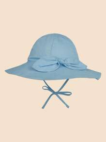 1 chapeau bébé fleuri ditsy, chapeau enfant seau, chapeau de soleil à large bord avec nœud