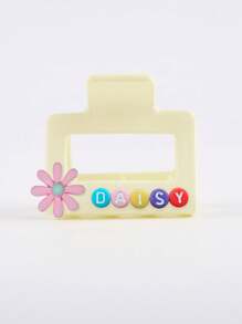 1pc Custom Hair Claw 5cm Clip Custom Letter Clip Fashionable And Cute Daisy Hair Clip, Back Of The Head Plate Hair Clip Hair Claw Suitable For Valentine's Day Gifts, Anniversary Gifts, Party Gifts, Mother's Day Gifts, Gifts For Best Friends
